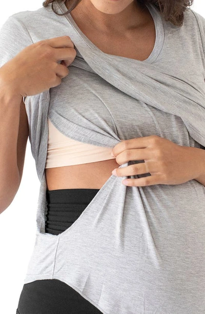 Kindred Bravely Everyday Nursing & Maternity Top In Grey Heather
