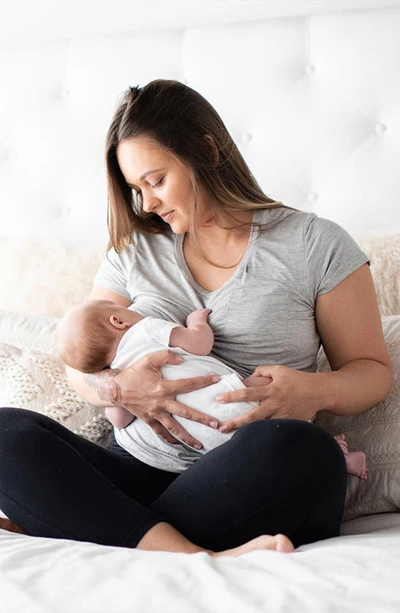 Kindred Bravely Everyday Nursing & Maternity Top In Grey Heather