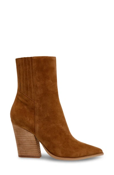 Steve Madden Rickki Pointed Toe Boot In Chestnut Suede