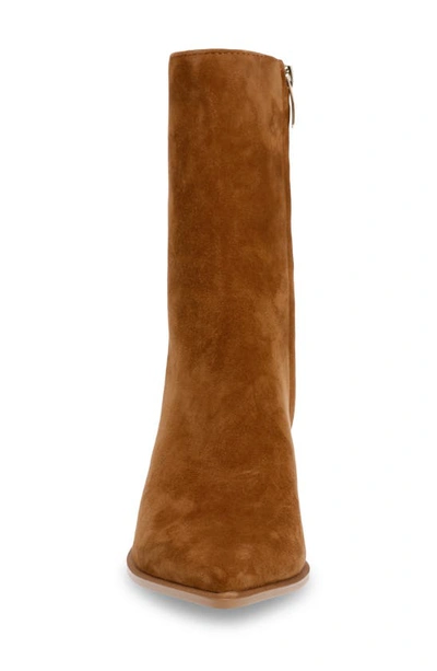 Shop Steve Madden Rickki Pointed Toe Boot In Chestnut Suede