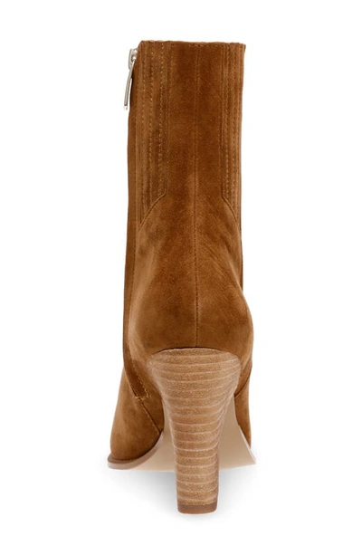 Steve Madden Rickki Pointed Toe Boot In Chestnut Suede