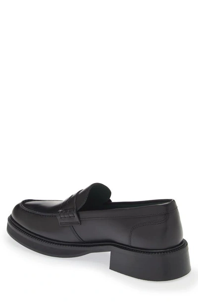 Shop Vinny's Townee Penny Loafer In Black Leather