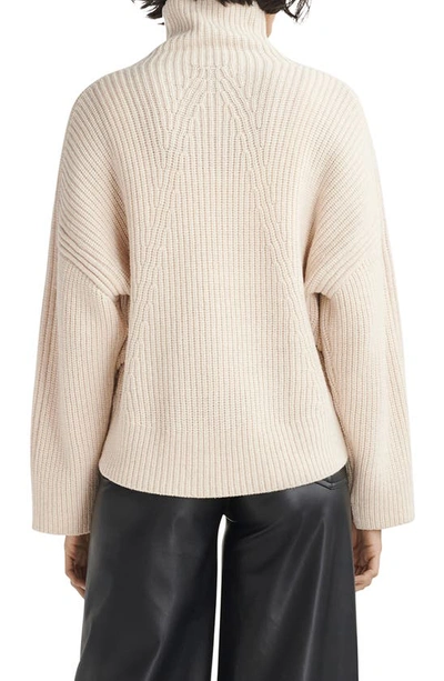Shop Rag & Bone Connie Wool Turtleneck Sweater In Oatmeal