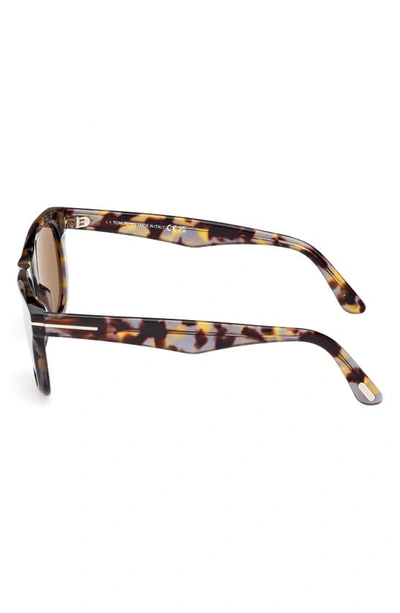 Tom Ford Men's Kendel 54mm Mirrored Sunglasses In Grey Havana / Roviex Mirror