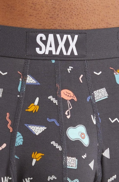 Shop Saxx Vibe Supersoft Slim Fit Performance Boxer Briefs In Fun Bits 2.0- Fd Black