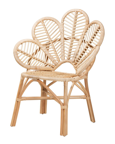 Baxton Studio Bianca Modern Bohemian Rattan Flower Chair