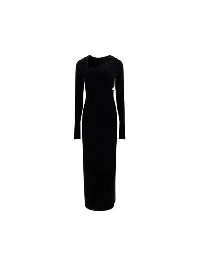 Shop Versace Gown Dress In Black