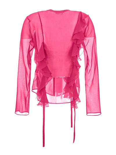 Shop Blumarine Ruffled Shirt In Pink