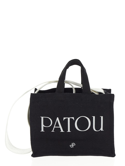 Shop Patou Small Tote Bag In Black