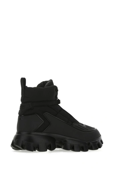 Shop Prada Man Black Re-nylon And Rubber Cloudbust Thunder Sneakers