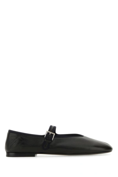 Shop The Row Woman Black Nappa Leather Boheme Mj Ballerinas