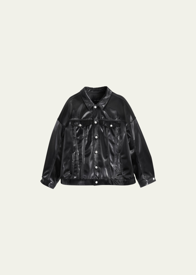 Shop Marc Jacobs Reflective Trucker Jacket In Black