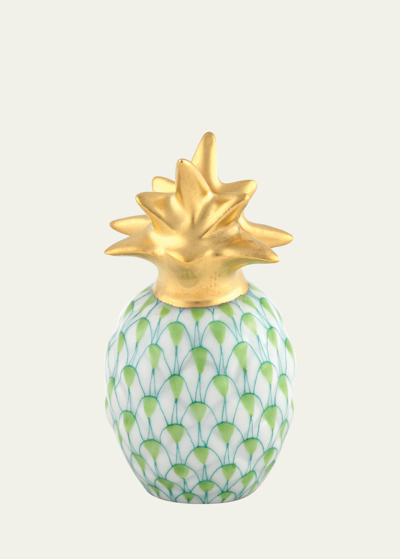 Herend Pineapple Placecard Holder In Keylime
