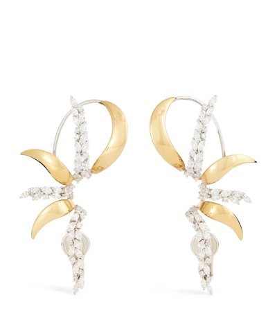 Shop Yeprem Yellow Gold And Diamond Golden Strada Ear Cuffs