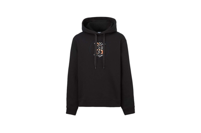 Pre-owned Burberry Tb Monogram Hoodie Black