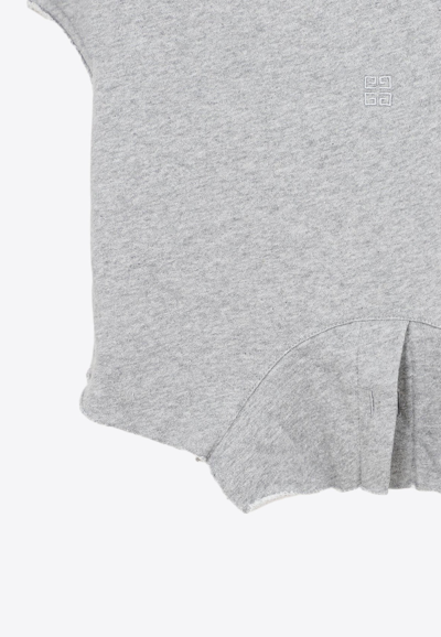 Shop Givenchy Deconstructed Hoodie-style Skirt In Gray