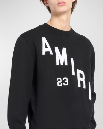Shop Amiri Men's Hockey Logo Sweatshirt In Black