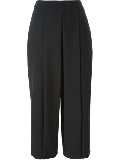 Alexander Wang Black Cropped Tailored Trousers In Jet|nero