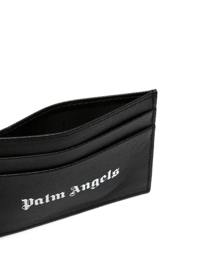 Shop Palm Angels Leather Credit Card Casa In Black