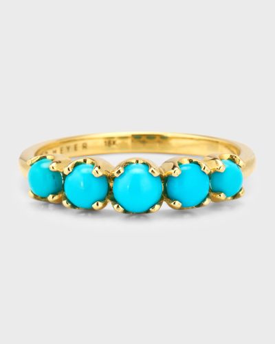 Shop Jennifer Meyer 18k Yellow Gold Graduated Turquoise Ring