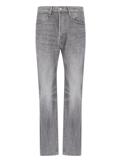 Shop Tom Ford Straight Jeans In Gray