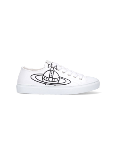 Shop Vivienne Westwood "plimsoll Low Top 2.0" Sneakers In White