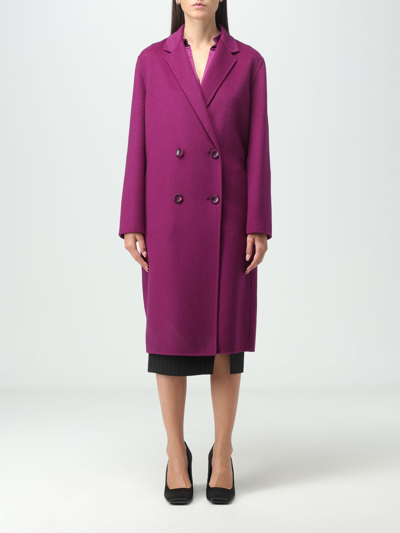 Shop Patrizia Pepe Coat  Woman Color Violet