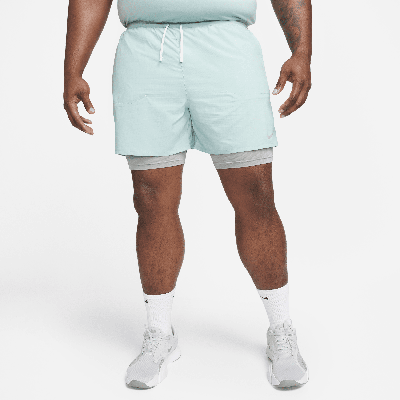 Shop Nike Men's Stride Dri-fit 5" Hybrid Running Shorts In Green