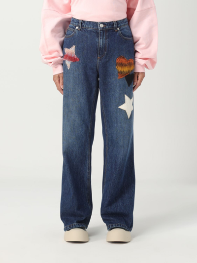 Shop Marni Jeans In Denim With Patch