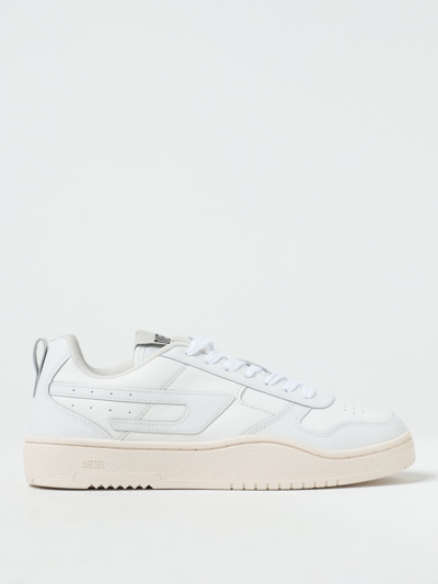 Shop Diesel S-ukiyo Sneakers In Smooth Leather In White 1