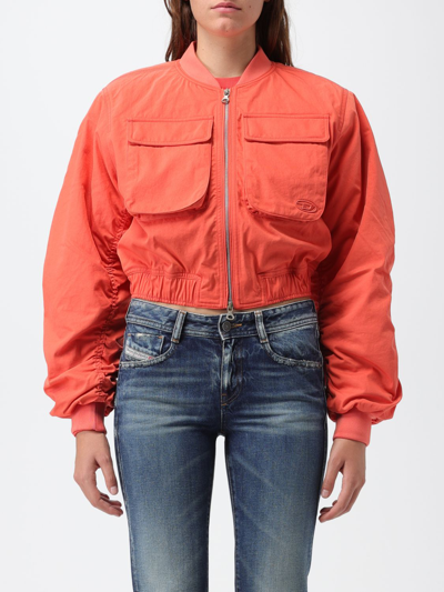 Shop Diesel Jacket  Woman Color Orange