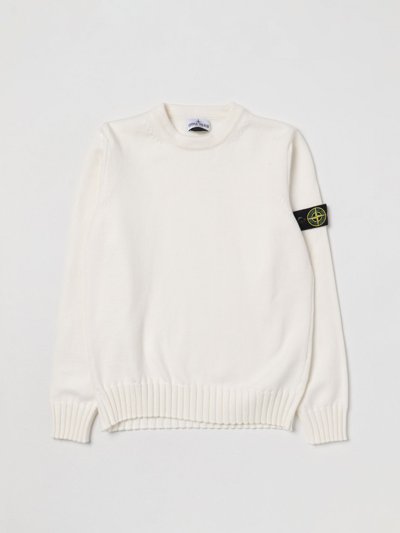 Shop Stone Island Junior Shirt In Cotton Blend In White