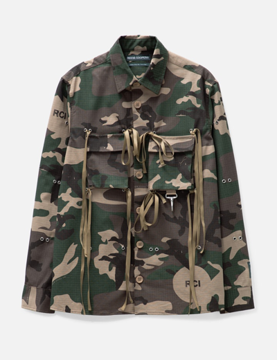 Reese Cooper Men's Desire Paths Modular Pocket Shirt Jacket In Green