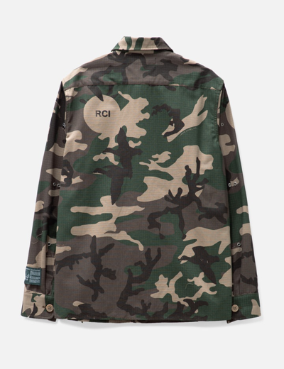Reese Cooper Men's Desire Paths Modular Pocket Shirt Jacket In Green