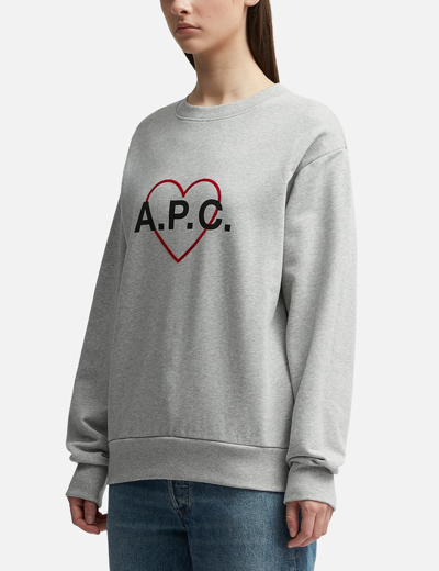 Shop Apc Leon Sweater In Grey