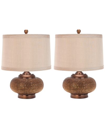 Shop Safavieh Set Of 2 Alexis Gold Bead Lamps