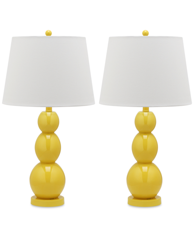 Shop Safavieh Set Of 2 Jayne Table Lamps In Yellow