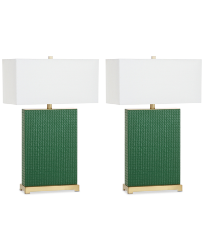 Shop Safavieh Set Of 2 Joyce Table Lamps In Emerald
