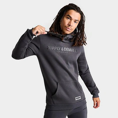 Shop Supply And Demand Men's Tristan Pullover Hoodie In Asphalt Grey