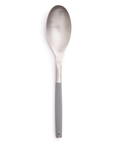 Shop Macy's The Cellar Core Stainless Steel Head Silicone Handle Solid Spoon, Created For