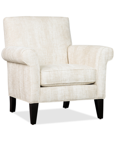 Shop Furniture Kambrie Fabric Roll Arm Chair, Created For Macy's In White Hot
