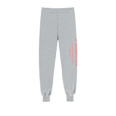 Shop Alexander Mcqueen Graffiti Logo Sport Trousers In Grey