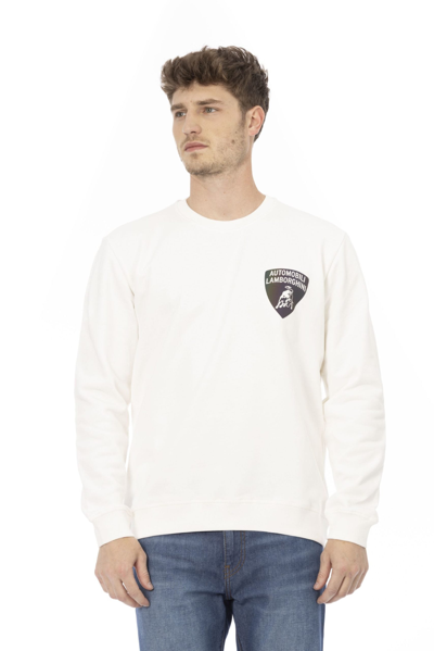 Shop Automobili Lamborghini White Cotton Sweater