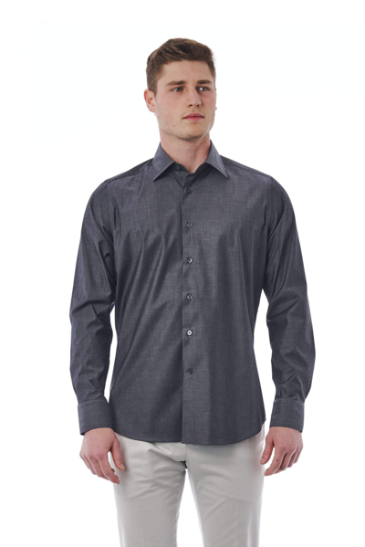 Shop Bagutta Gray Cotton Shirt