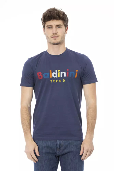 Shop Baldinini Trend Blue Cotton T-shirt