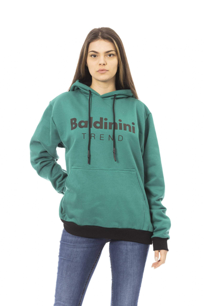 Shop Baldinini Trend Green Cotton Sweater In Black