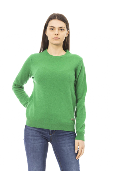 Shop Baldinini Trend Green Wool Sweater