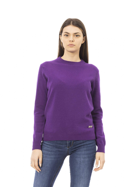 Shop Baldinini Trend Violet Wool Sweater