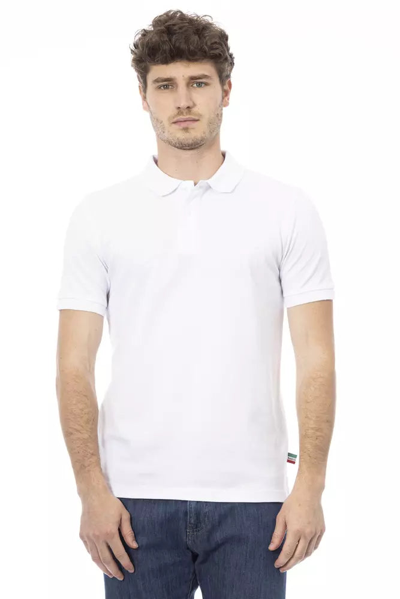 Shop Baldinini Trend White Cotton Polo Shirt