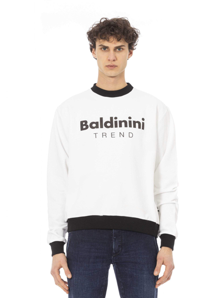 Baldinini Trend White Cotton Sweater In White